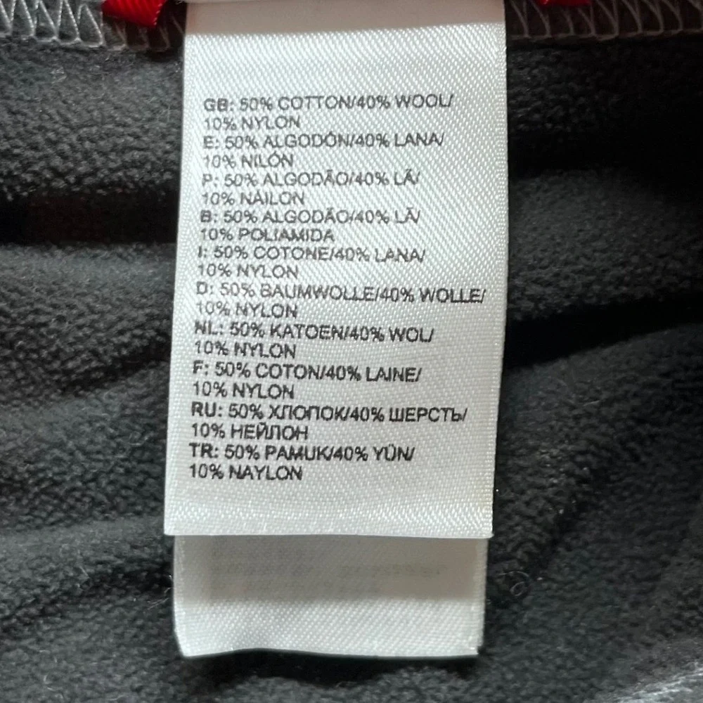 The North Face Quarter Zip Sweater Mens XL Gray Cotton Wool Blend Fleece Collar‎